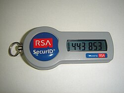 An RSA SecurID hardware OTP token